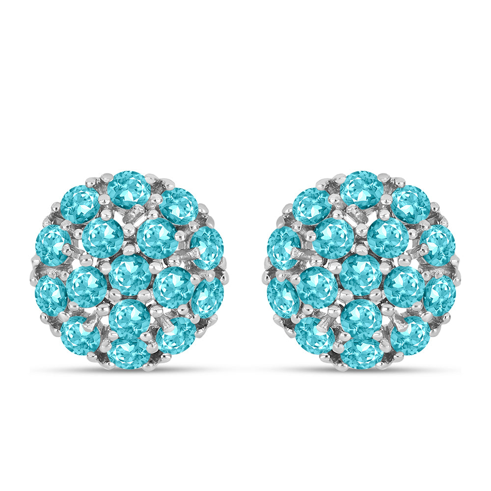 Pendientes de Plata con Cuarzo Paraiba