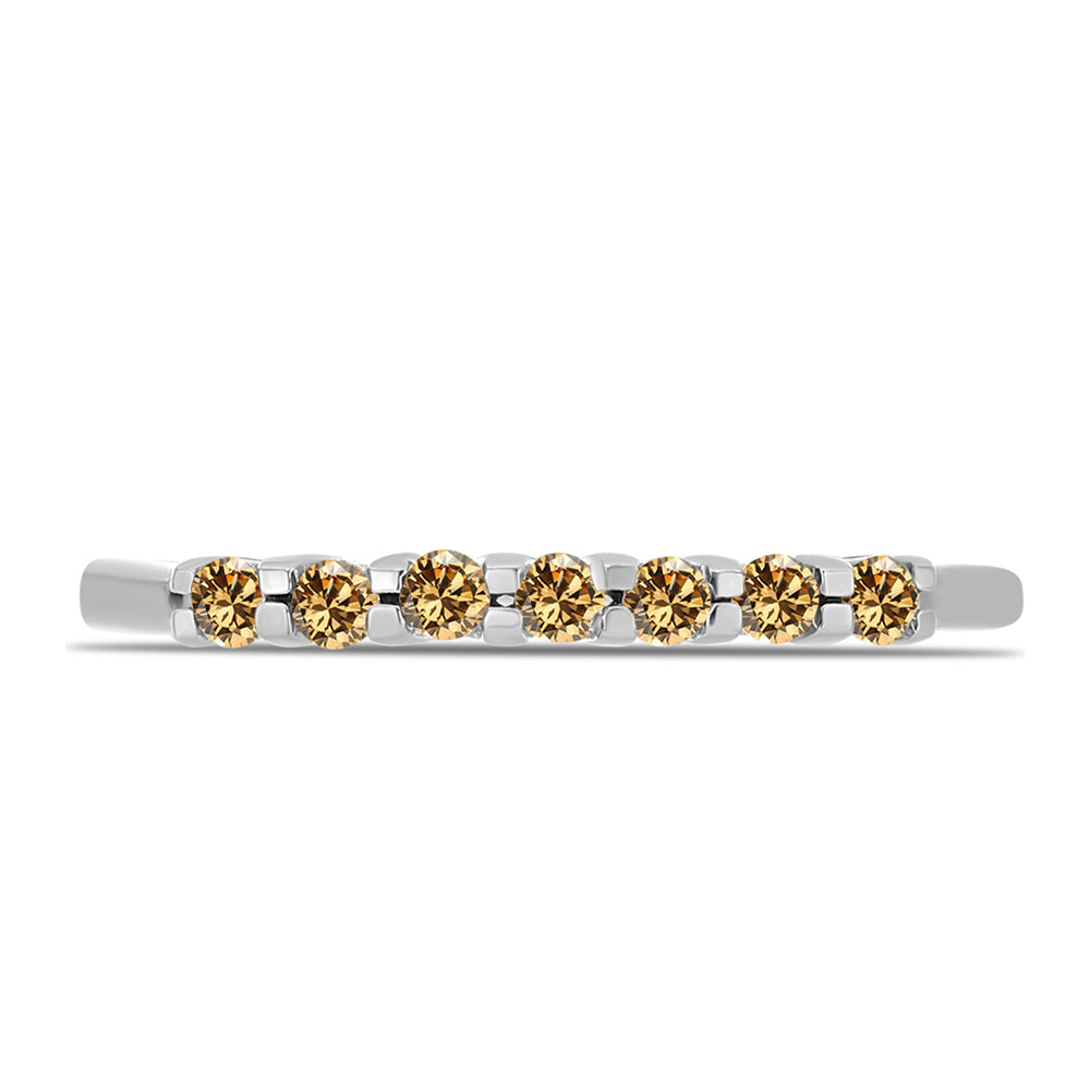 Anillo de Plata con Moisanita Champagne