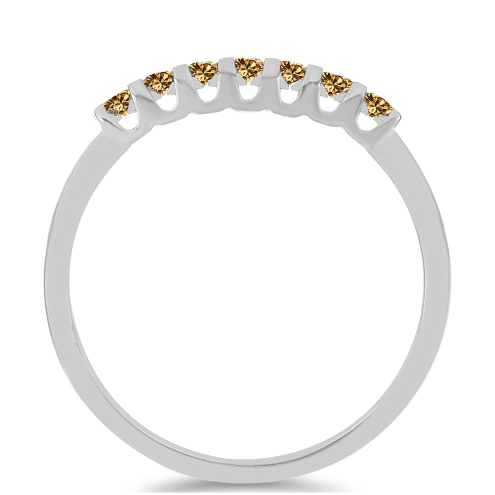 Anillo de Plata con Moisanita Champagne
