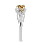 Anillo de Plata con Moisanita Champagne