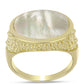 Anillo de Plata Bañada en Oro con Madreperla