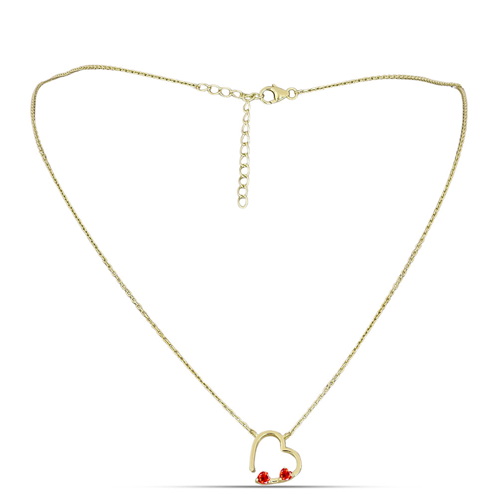 Collar de Plata Bañada en Oro con Ópalo Rojo etíope de Lega Dembi 1 