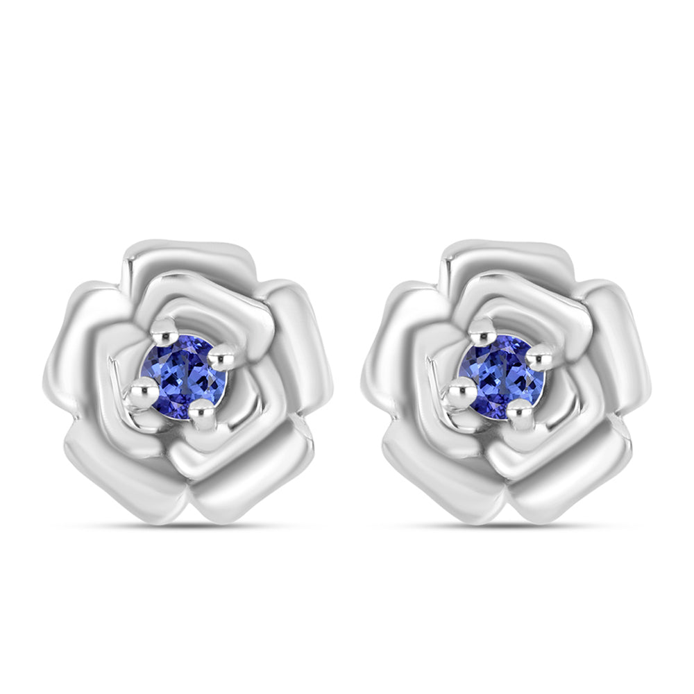 Pendientes de Plata con Tanzanita AAA 1 