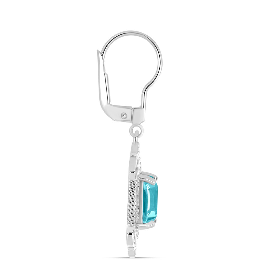 Pendientes de Plata con Cuarzo Paraiba 2 
