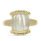 Anillo de Plata Bañada en Oro con Madreperla