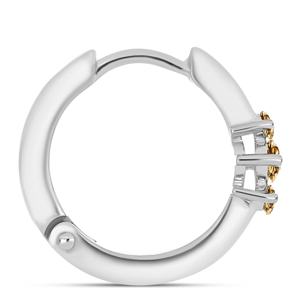 Pendientes de Plata con Moisanita Champagne 2 