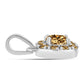 Colgante de Plata con Moisanita Champagne