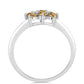 Anillo de Plata con Moisanita Champagne