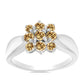 Anillo de Plata con Moisanita Champagne