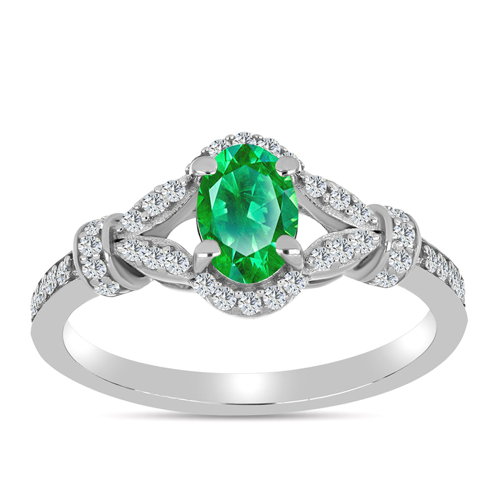 Anillo de Plata con Granate Kijani y Topacio Blanco 3 