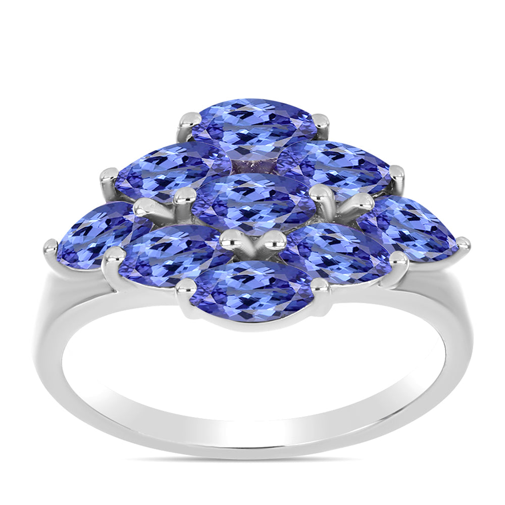 Anillo de Plata con Tanzanita AAA 3 