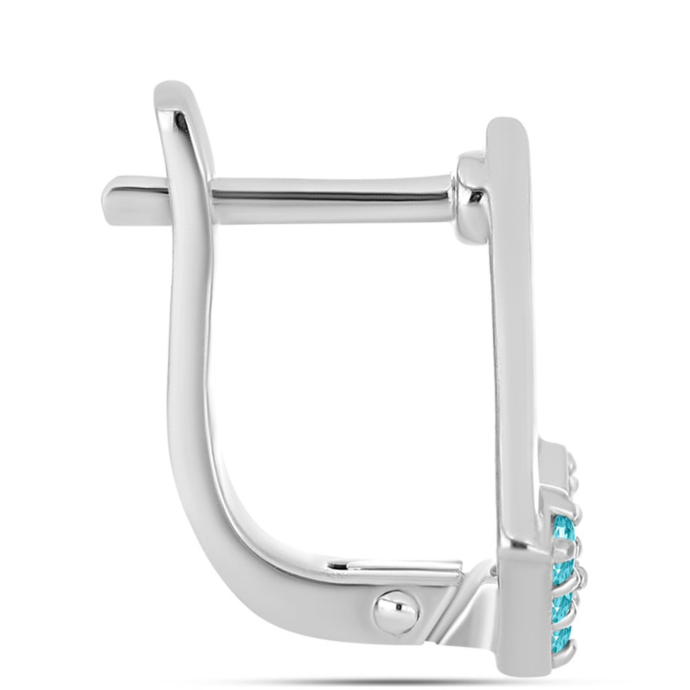 Pendientes de Plata con Cuarzo Paraiba 2 
