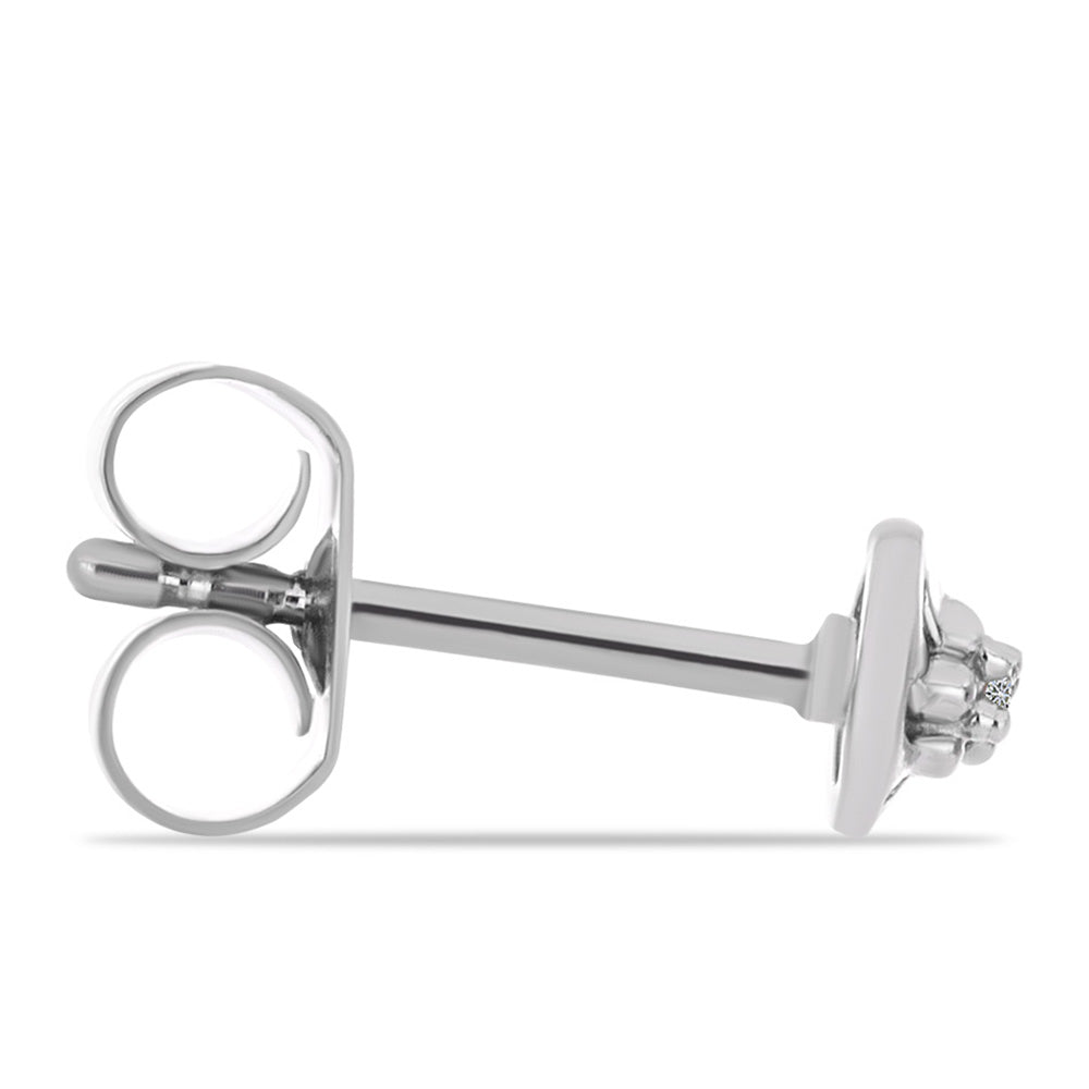 Pendientes de Plata con Diamante blanco 2 