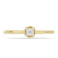 Anillo de Plata Bañada en Oro con Diamante blanco