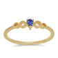 Anillo de Plata Bañada en Oro con Tanzanita
