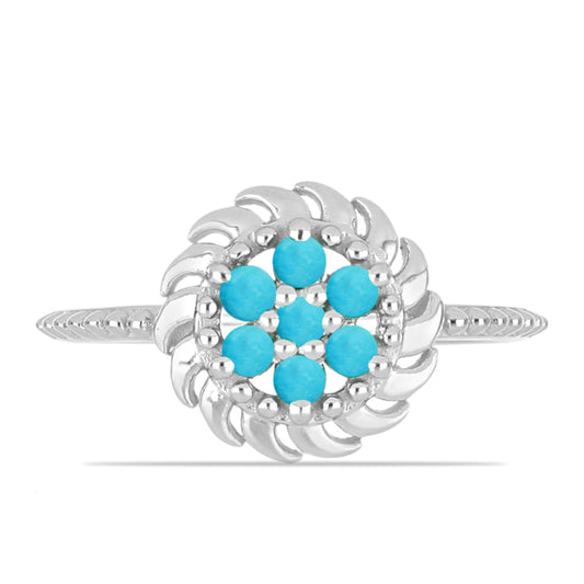 Anillo de Plata con Turquesa Bella Durmiente