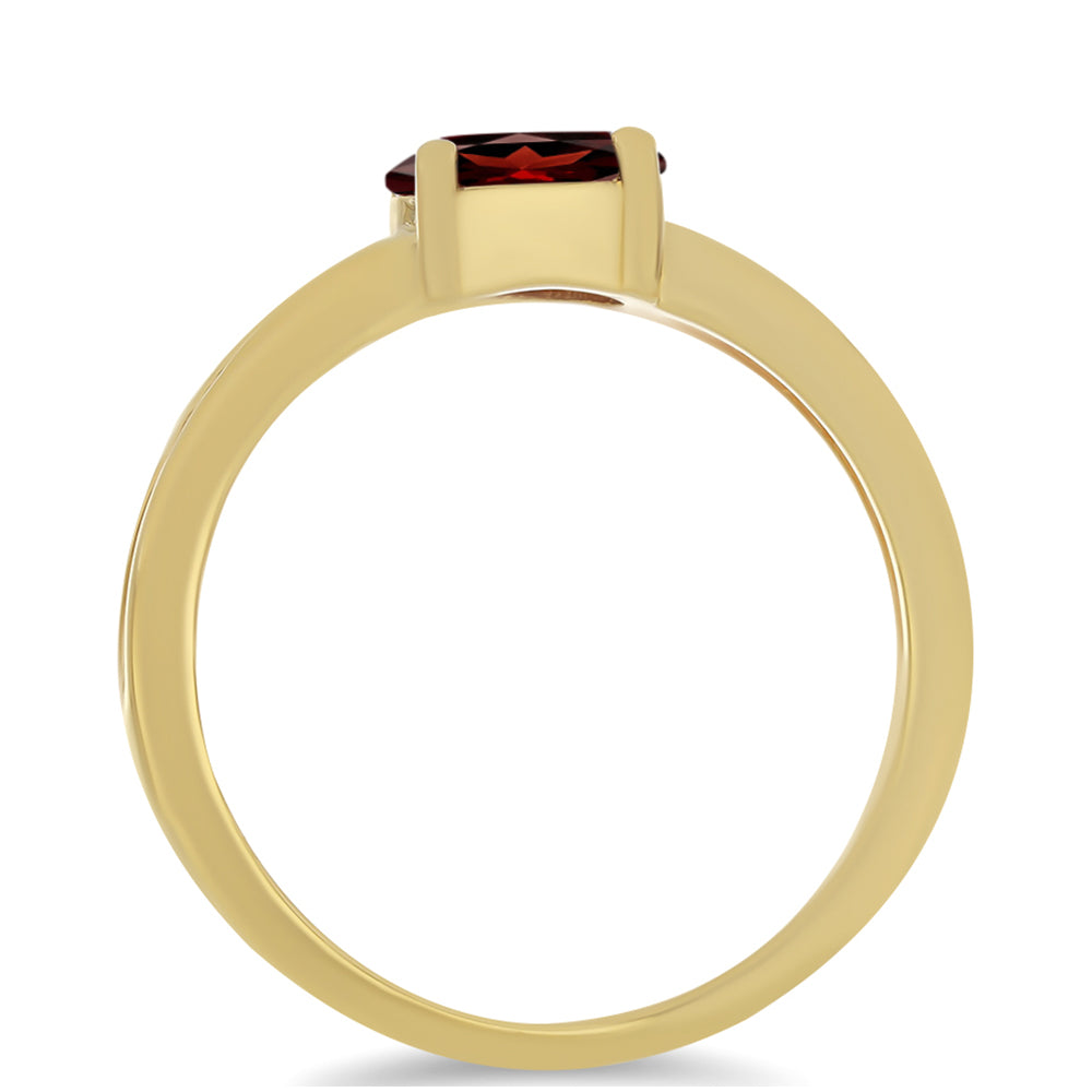 Anillo de Plata Bañada en Oro con Granate Barton 2 