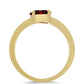 Anillo de Plata Bañada en Oro con Granate Barton