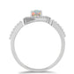 Anillo de Plata con Ópalo Etíope de Lega Dembi y Zircón Blanco