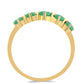 Anillo de Plata Bañada en Oro con Esmeralda de Brasil