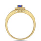 Anillo de Plata Bañada en Oro con Tanzanita
