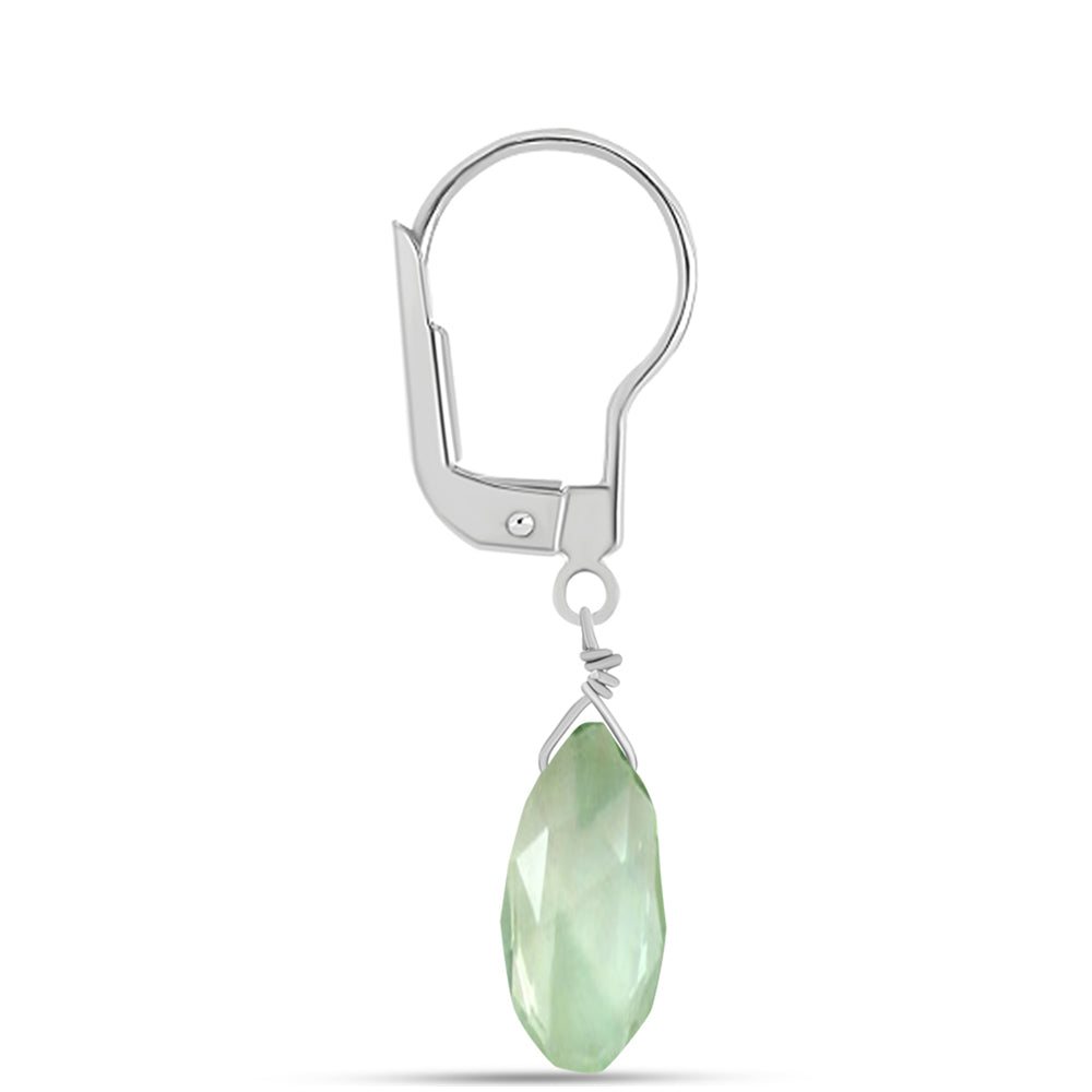 Pendientes de Plata con Amatista Verde 2 