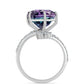 Anillo de Plata con Fluorita cebra y Topacio Blanco