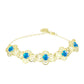 Pulsera de Plata Bañada en Oro con Ópalo Paraíso de Etiopia