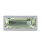 Anillo de Plata con Amatista Verde y Topacio Blanco