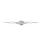 Pulsera de Plata con Amatista Verde y Perla de Agua Dulce