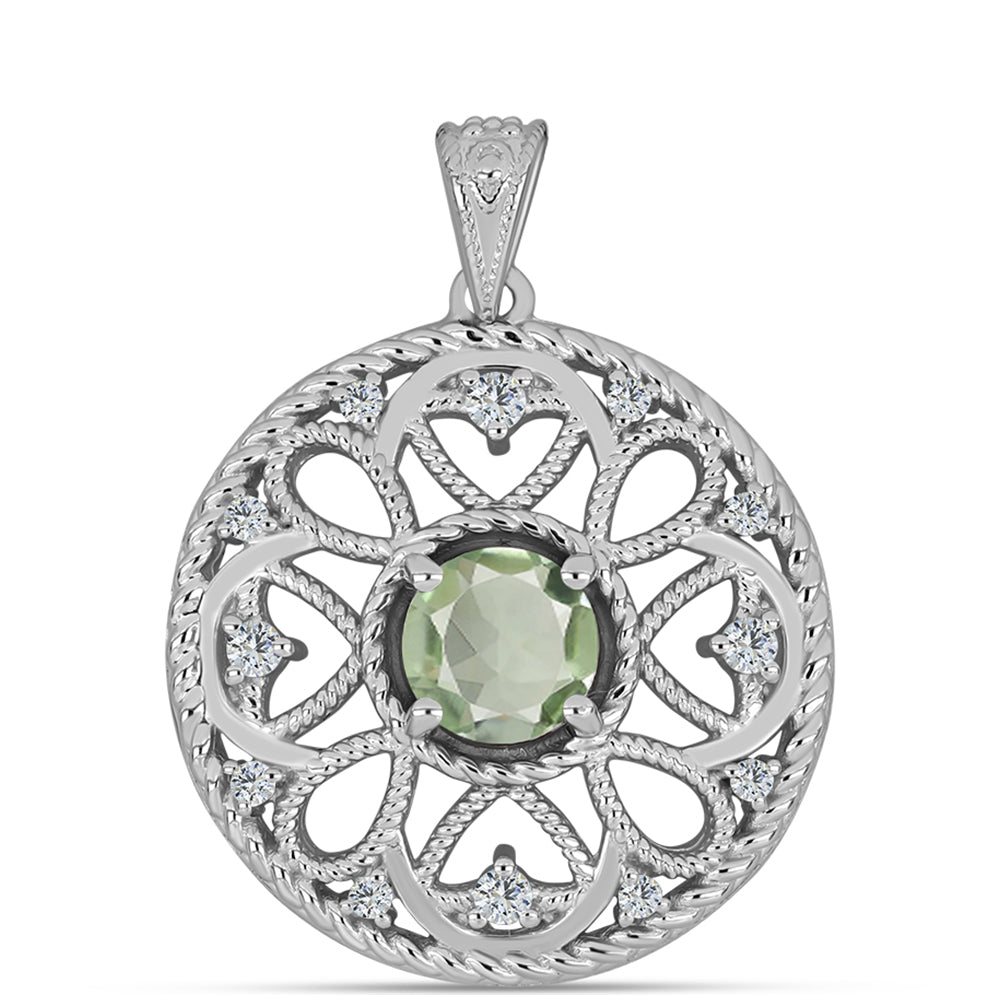 Colgante de Plata con Amatista Verde