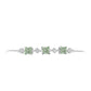 Pulsera de Plata con Amatista Verde y Topacio Blanco