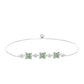 Pulsera de Plata con Amatista Verde y Topacio Blanco