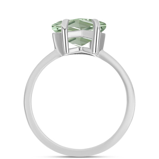 Anillo de Plata con Amatista Verde