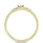 Anillo de Plata Bañada en Oro con Diamante blanco