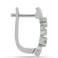 Pendientes de Plata con Amatista Verde y Topacio Blanco