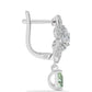 Pendientes de Plata con Amatista Verde y Topacio Blanco