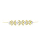 Pulsera de Plata Bañada en Oro con Diamante blanco y Topacio Blanco
