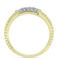 Anillo de Plata Bañada en Oro con Diamante blanco