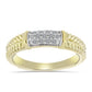 Anillo de Plata Bañada en Oro con Diamante blanco