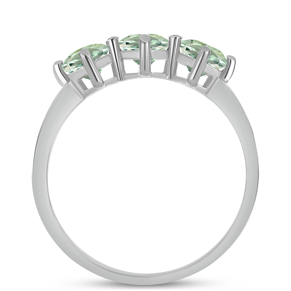 Anillo de Plata con Amatista Verde