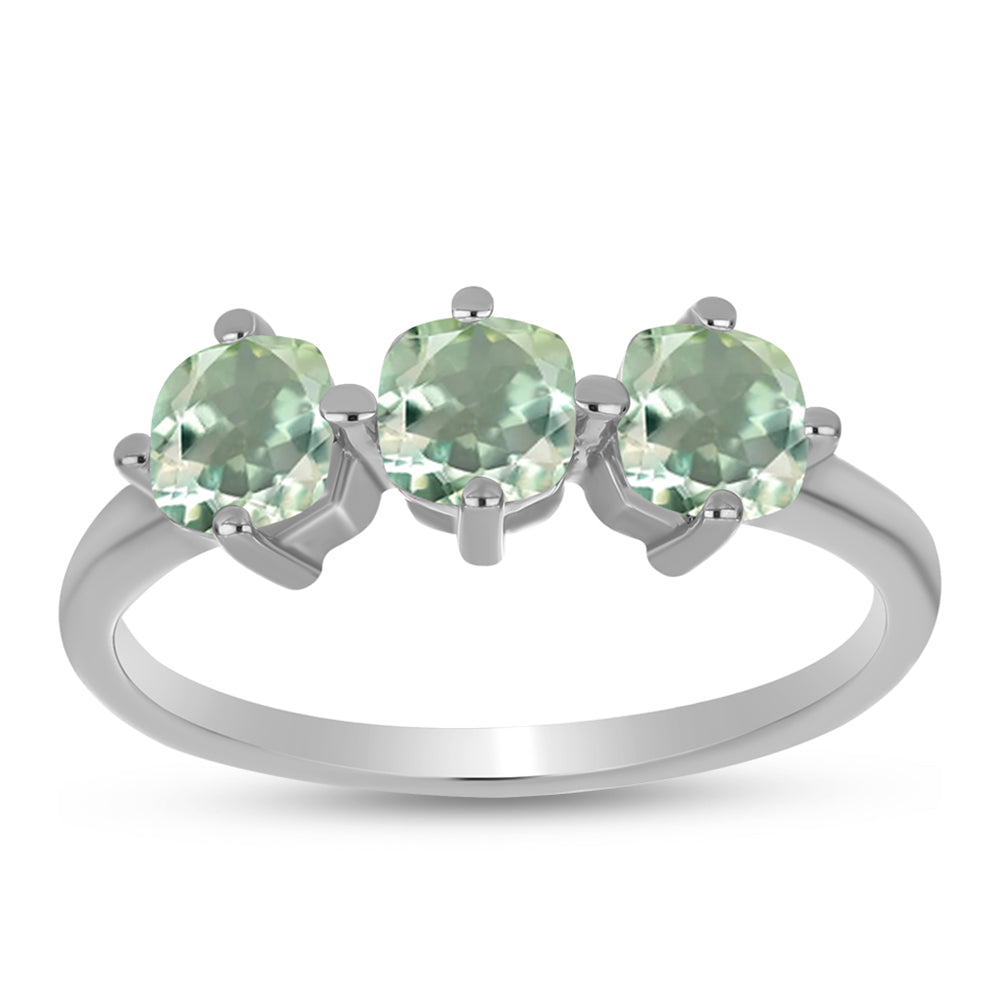 Anillo de Plata con Amatista Verde 3 