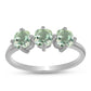 Anillo de Plata con Amatista Verde