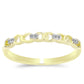 Anillo de Plata Bañada en Oro con Diamante blanco