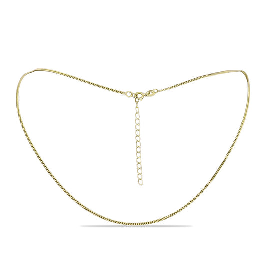 Cadena de Plata Bañada en Oro ( Collar )