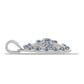Colgante de Plata con Moisanita azul océano