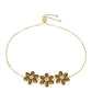 Pulsera de Plata Bañada en Oro con Cuarzo Coñac y Topacio Blanco