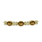 Pulsera de Plata Bañada en Oro con Cuarzo Coñac y Topacio Blanco