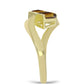 Anillo de Plata Bañada en Oro con Cuarzo Coñac