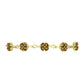 Pulsera de Plata Bañada en Oro con Cuarzo Coñac